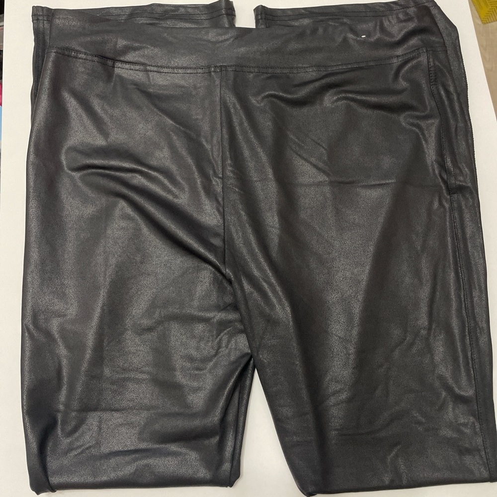 Serra women Glossy Black Trousers